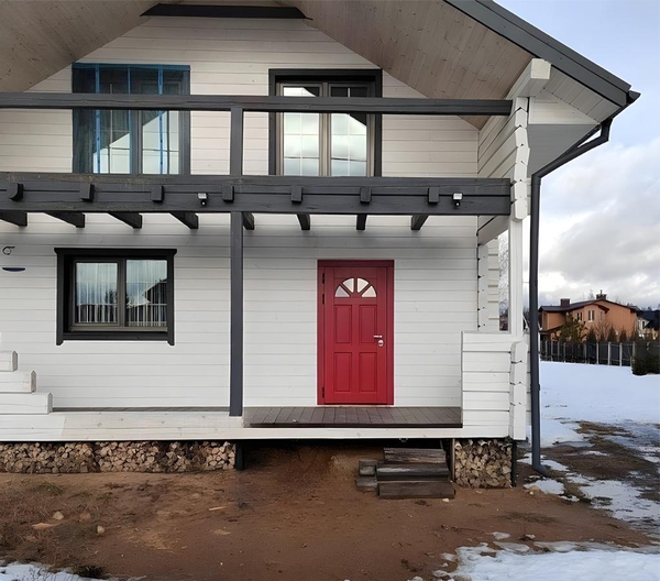 Остекленная дверь с МДФ RAL Остекленная дверь с МДФ RAL