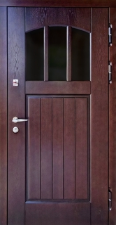 Остекленная шпонированная дверь МДФ с терморазрывом Остекленная шпонированная дверь МДФ с терморазрывом