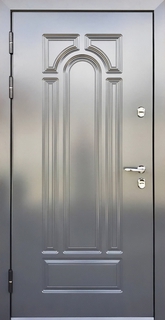 Стальная дверь с терморазрывом для загородного дома (серые панели МДФ) Стальная дверь с терморазрывом для загородного дома (серые панели МДФ)