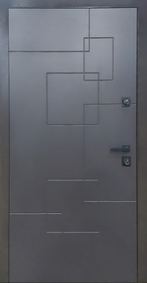 Современная дверь со скрытыми петлями (серые панели МДФ RAL) Современная дверь со скрытыми петлями (серые панели МДФ RAL)