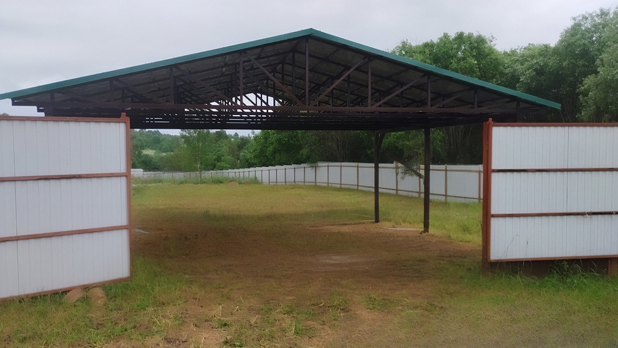 Автонавес для частного дома, кпокрытие профлистом