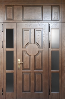 Входная группа с остеклением и терморазрывом (отделка МДФ со шпоном) Входная группа с остеклением и терморазрывом (отделка МДФ со шпоном)